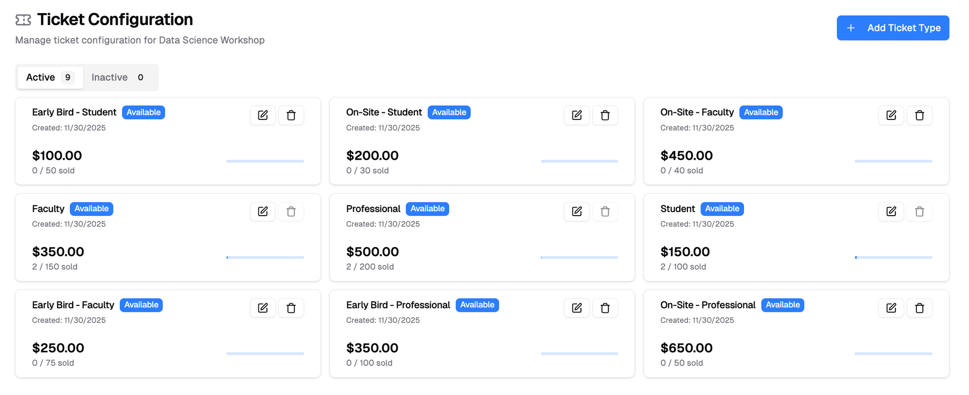 Screenshot of PaperFox registration and ticket management interface